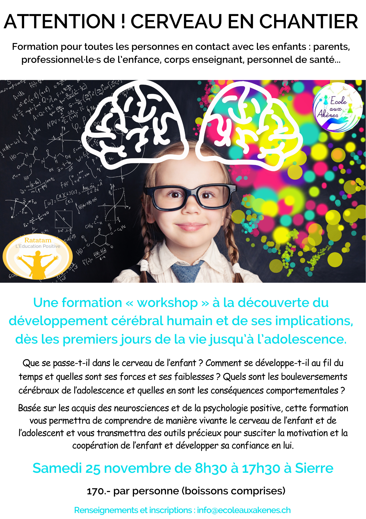 Flyer formation Attention! Cerveau en chantier